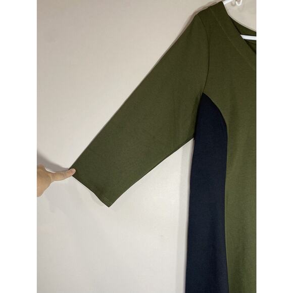 REBEL Rebel Wilson NWT Colorblock 3/4 Sleeve Knee Length Dress Stretch Size 1X‎ - Picture 2 of 9